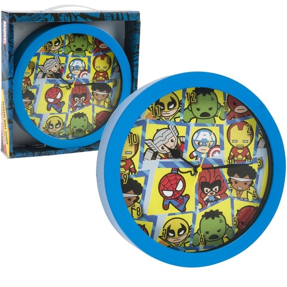 9.5” Marvel Avengers Kawaii Wall Clock - Picture 1 of 5